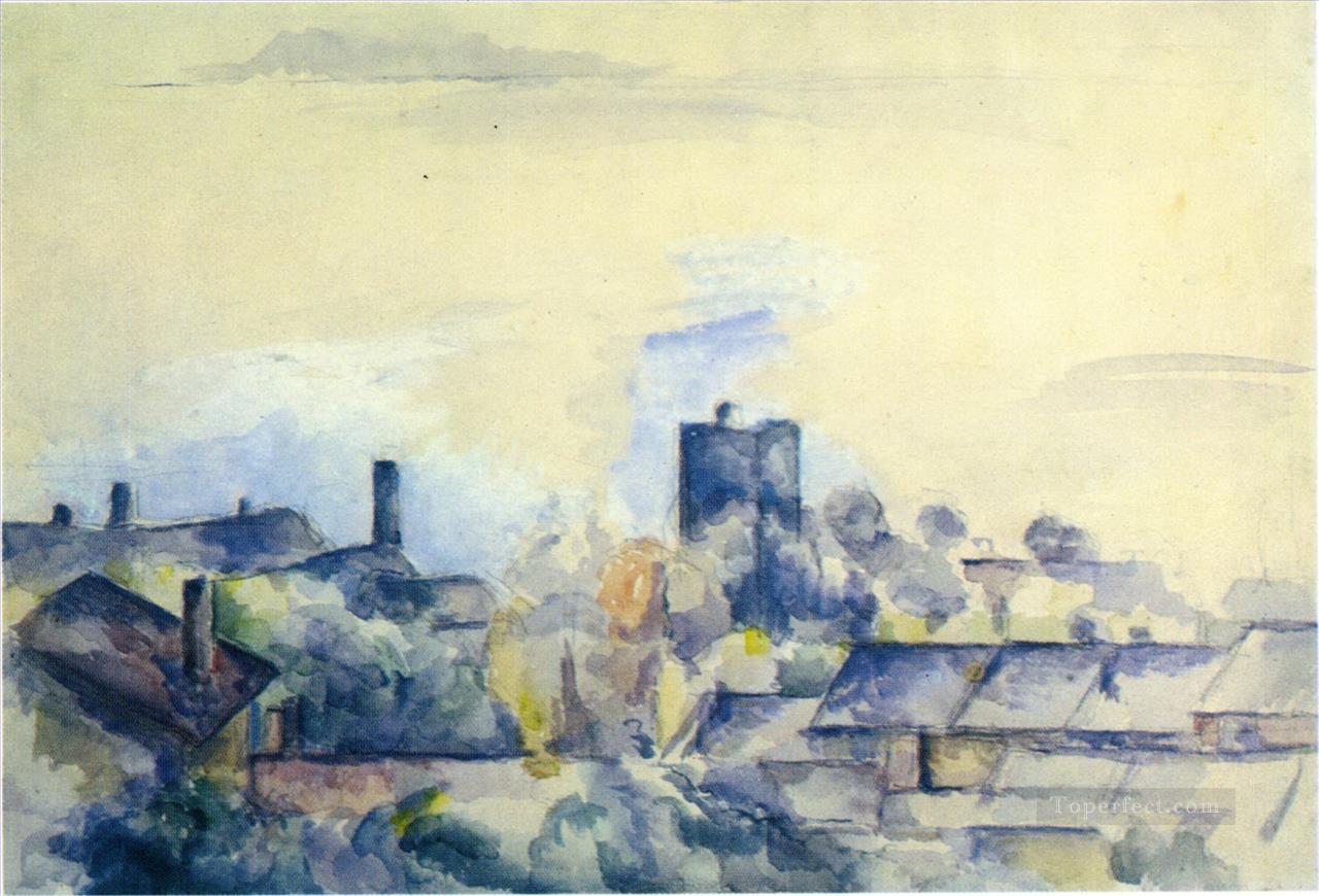 Roofs in L Estaque Paul Cezanne Oil Paintings